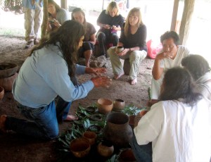 Mexico09-9 Hopi Harold Joseph sharing traditions in Don Antonio's godhouse