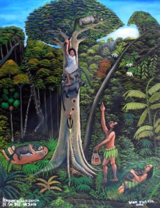 Man of the Wild Acrylic on canvas Kayum Ma'ax Garcia